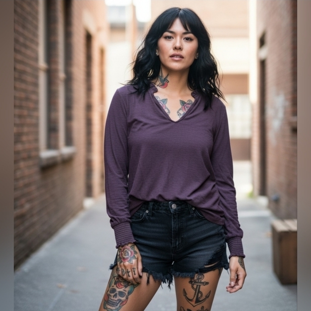 Nation LTD | Sasha Peasant Tee Pima Cotton L